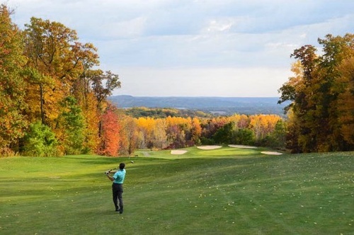 Man golfing